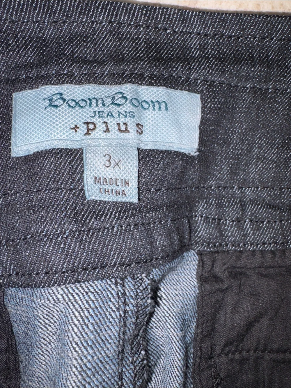 Y2K Boom Boom Jean Dark Wash Denim Straight Skirt PlusSize 3X Slit Back Pockets